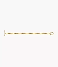 Carlie T-Bar Pavé Gold-Tone Stainless Steel Toggle Bracelet