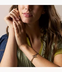 Carlie T-Bar Pavé Gold-Tone Stainless Steel Toggle Bracelet