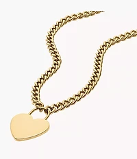 Sutton Gold-Tone Stainless Steel Heart Necklace
