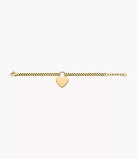 Sutton Gold-Tone Stainless Steel Heart Bracelet