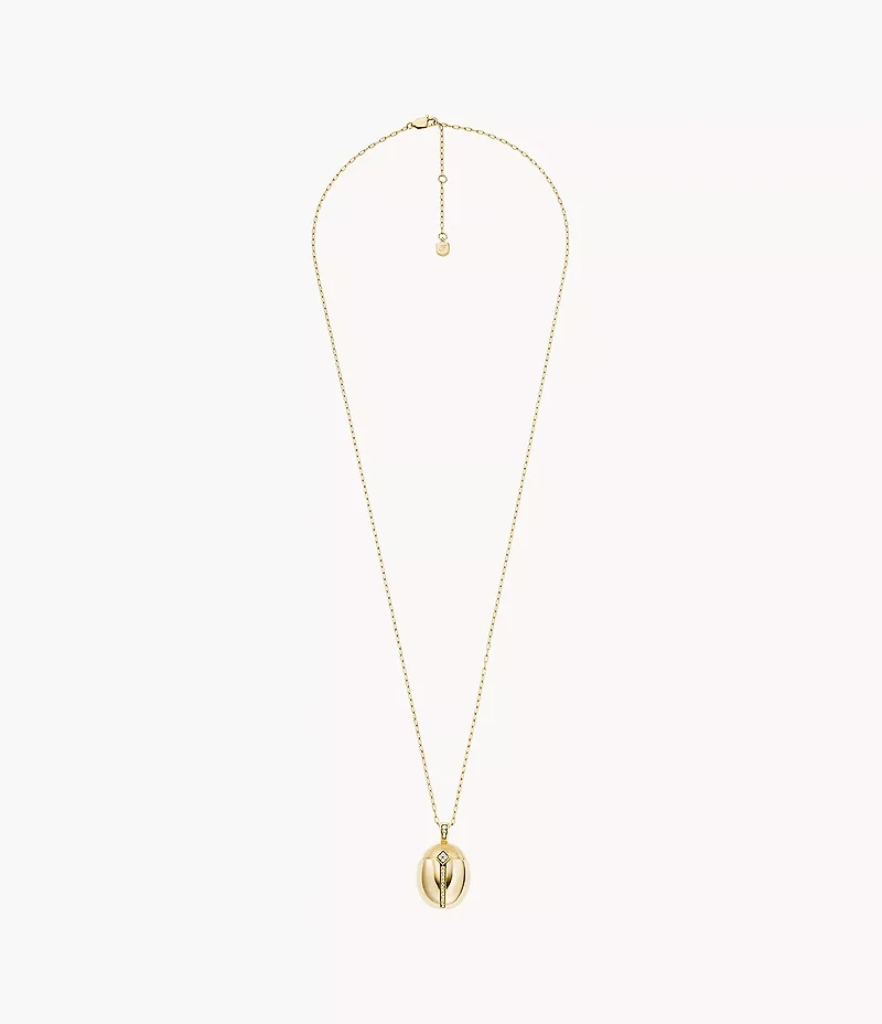 Sutton Scarab Gold-Tone Stainless Steel Pendant Necklace