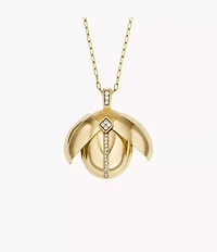 Sutton Scarab Gold-Tone Stainless Steel Pendant Necklace