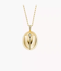 Sutton Scarab Gold-Tone Stainless Steel Pendant Necklace