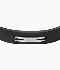 Machine Rugged Midnight Blue and Black Leather Strap Bracelet