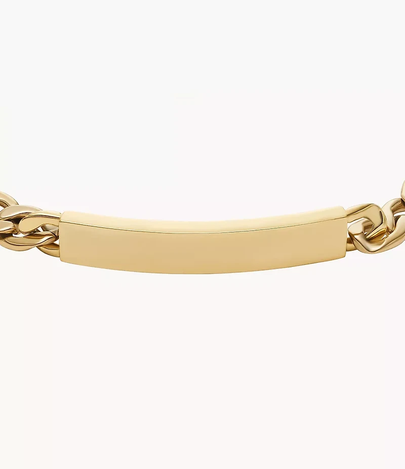 Ellis Gold-Tone Stainless Steel ID Bracelet