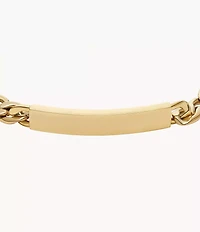 Ellis Gold-Tone Stainless Steel ID Bracelet