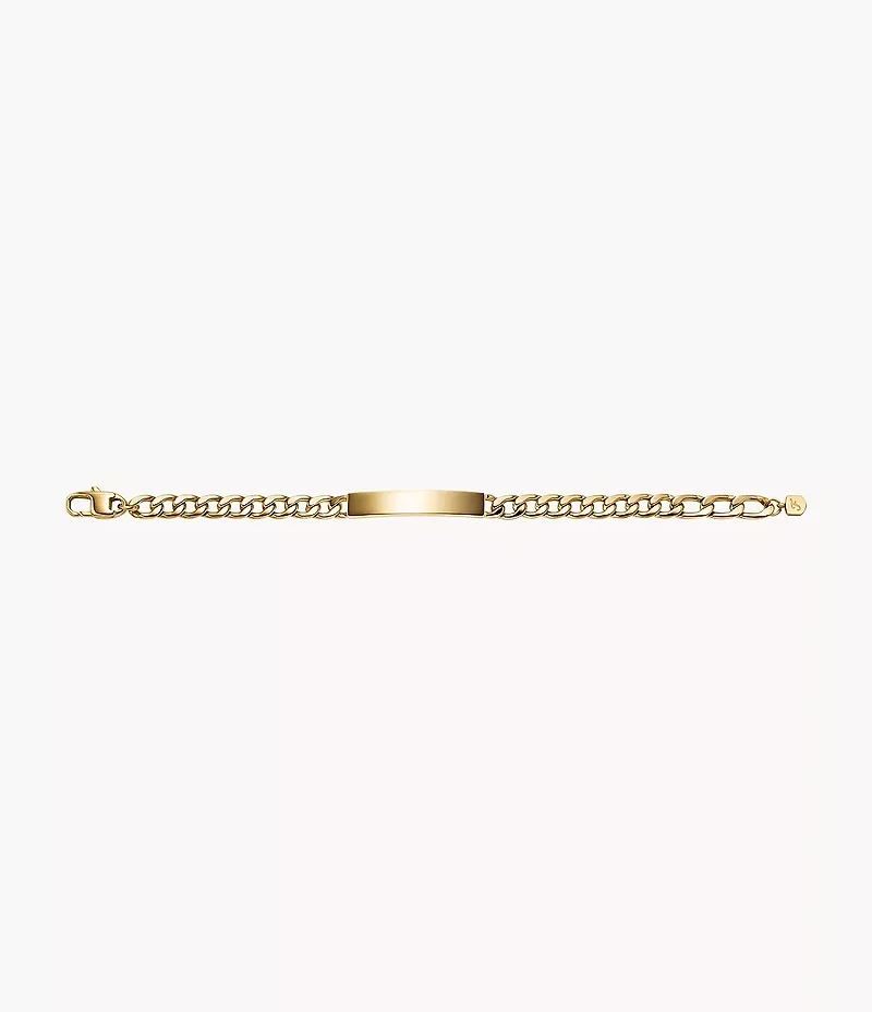 Ellis Gold-Tone Stainless Steel ID Bracelet