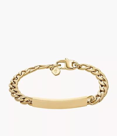 Ellis Gold-Tone Stainless Steel ID Bracelet
