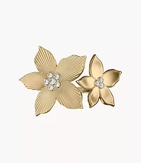 Sutton The Flower Collection Gold-Tone Stainless Steel Cocktail Ring