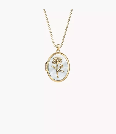 Sutton The Locket Collection White Mother-of-Pearl Pendant Necklace