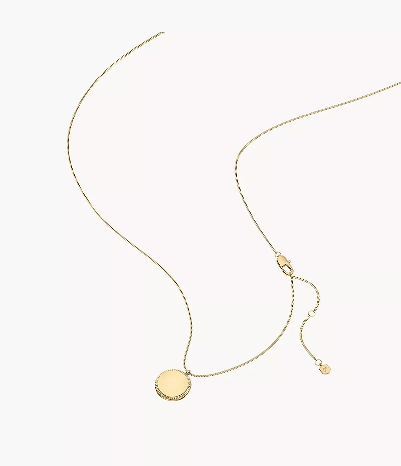 Ellis Gold-Tone Stainless Steel Pendant Necklace