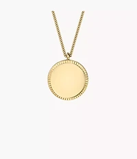 Ellis Gold-Tone Stainless Steel Pendant Necklace