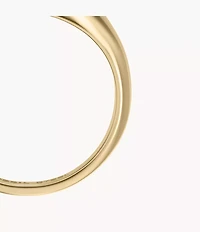 Ellis Gold-Tone Stainless Steel Signet Ring