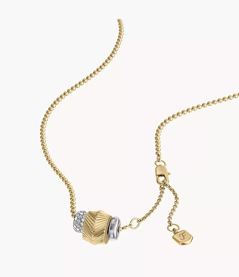 Harlow Rondelles Two-Tone Stainless Steel Station Necklace