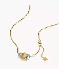 Harlow Rondelles Two-Tone Stainless Steel Station Necklace