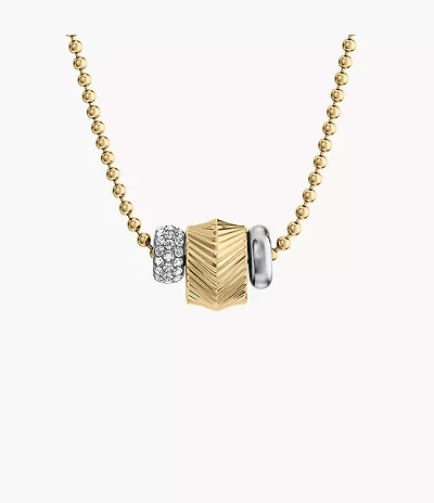 Harlow Rondelles Two-Tone Stainless Steel Station Necklace