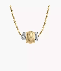 Harlow Rondelles Two-Tone Stainless Steel Station Necklace
