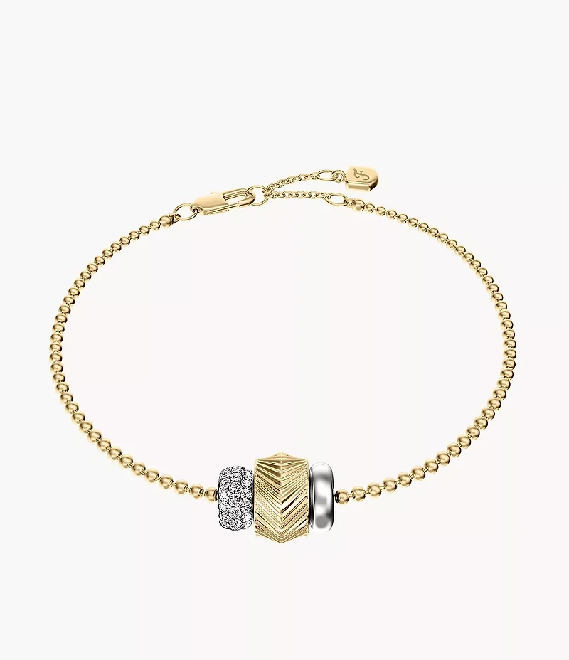 Harlow Rondelles Two-Tone Stainless Steel Station Bracelet