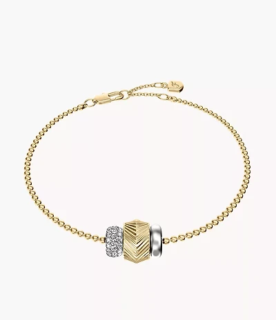 Harlow Rondelles Two-Tone Stainless Steel Station Bracelet