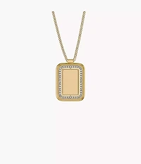 Raquel Glitz White Mother-of-Pearl Spinning Pendant Necklace