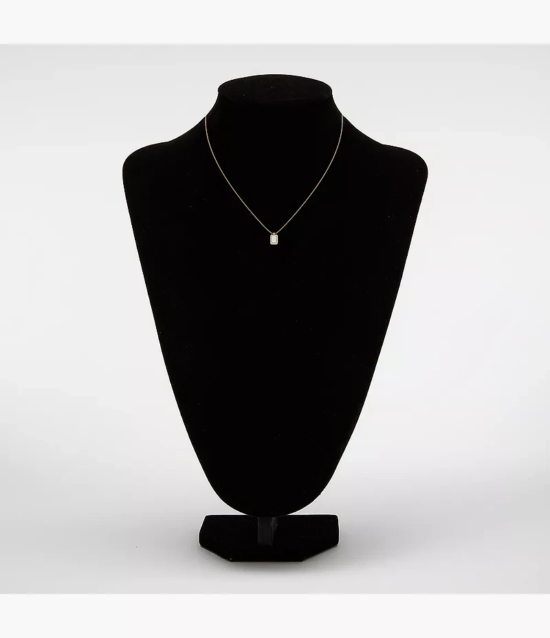 Raquel Glitz White Mother-of-Pearl Pendant Necklace