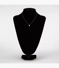Raquel Glitz White Mother-of-Pearl Pendant Necklace