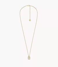 Raquel Glitz White Mother-of-Pearl Pendant Necklace
