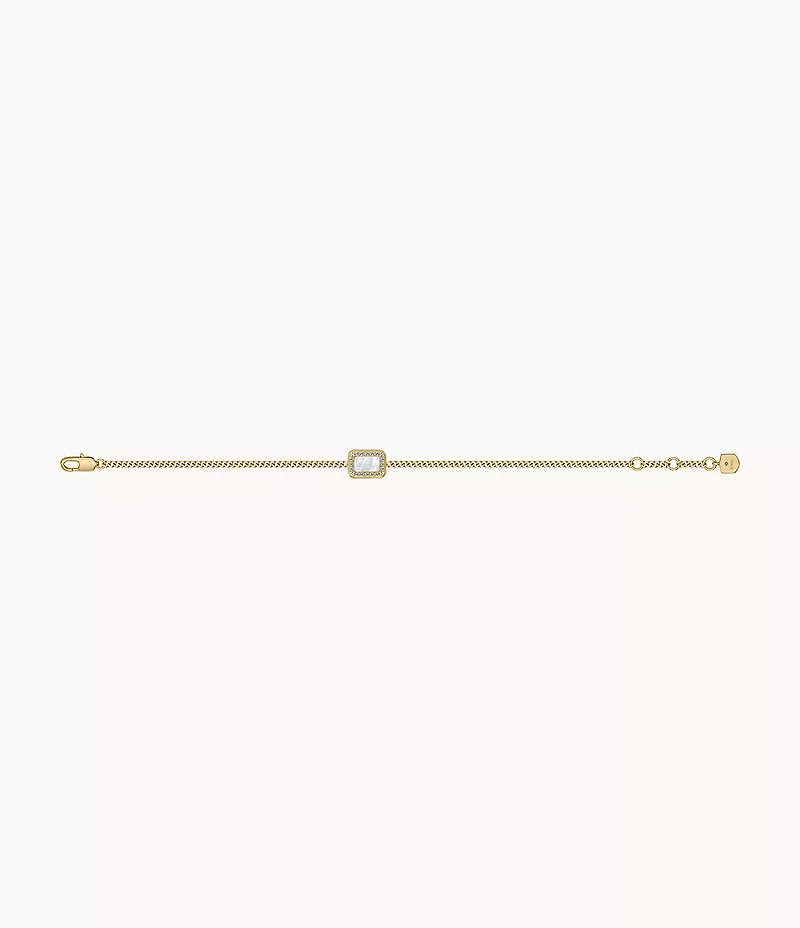 Raquel Glitz White Mother-of-Pearl Station Bracelet
