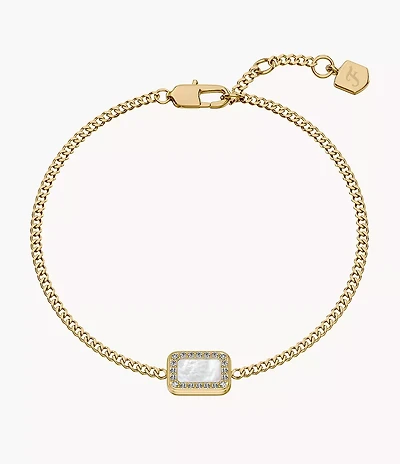 Raquel Glitz White Mother-of-Pearl Station Bracelet