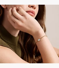 Raquel Glitz White Mother-of-Pearl Station Bracelet