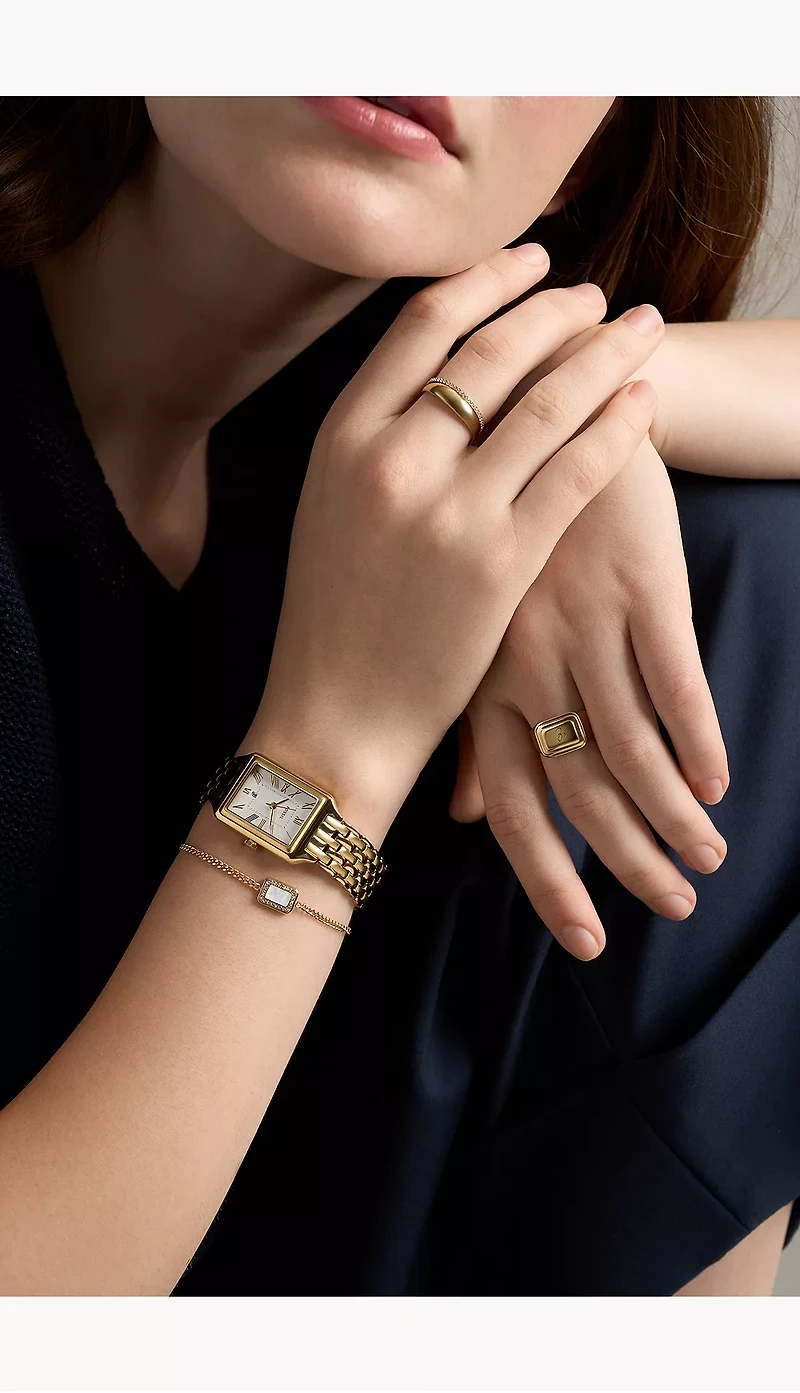 Raquel Glitz White Mother-of-Pearl Station Bracelet