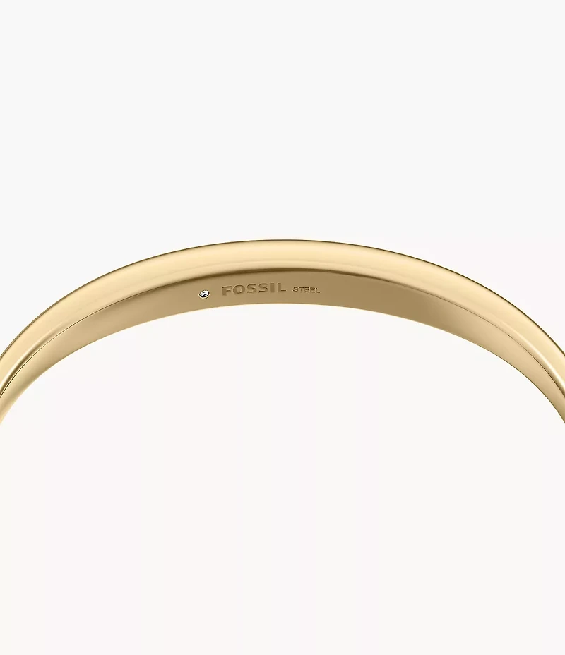 Ellis Domed Collection Gold-Tone Stainless Steel Bangle Bracelet