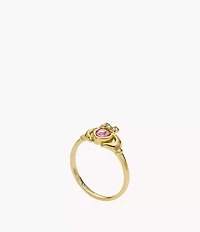 Disney Fossil Special Edition Gold-Tone Stainless Steel Signet Ring