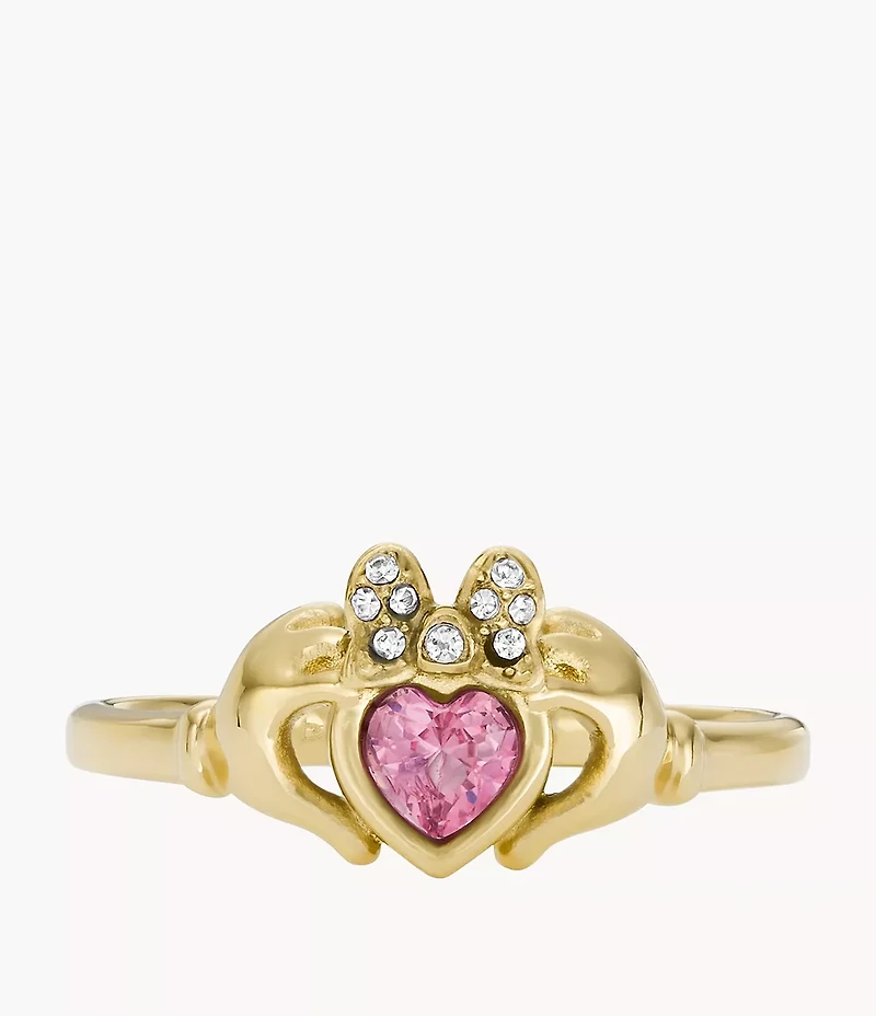 Disney Fossil Special Edition Gold-Tone Stainless Steel Signet Ring