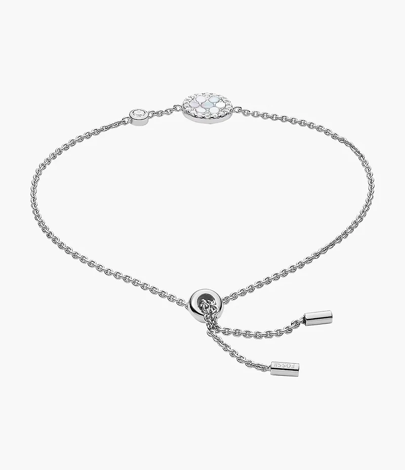 Sterling Mother-of-Pearl Sterling Silver Station Bracelet