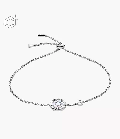 Sterling Mother-of-Pearl Sterling Silver Station Bracelet
