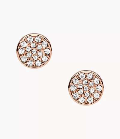 Rose Gold-Tone Brass Earrings