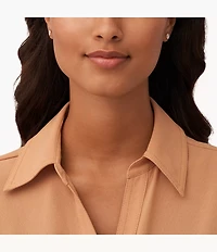 Rose Gold-Tone Brass Earrings