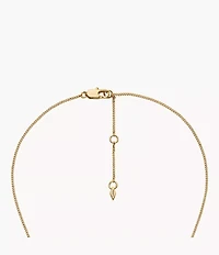 Hazel Night Sky Gold-Tone Brass Moon & Star Pendant Necklace