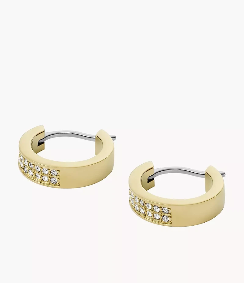 Gold-Tone Stainless Steel Hoop Earrings