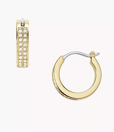 Gold-Tone Stainless Steel Hoop Earrings