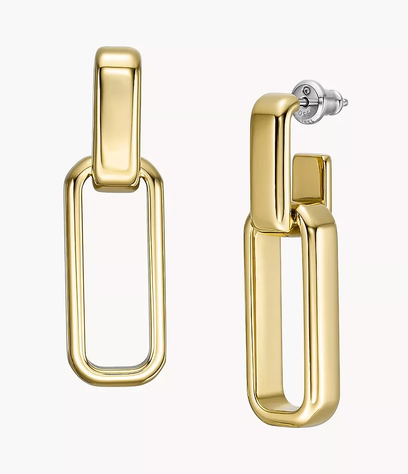 Archival Core Essentials Gold-Tone Stainless Steel Drop Earrings