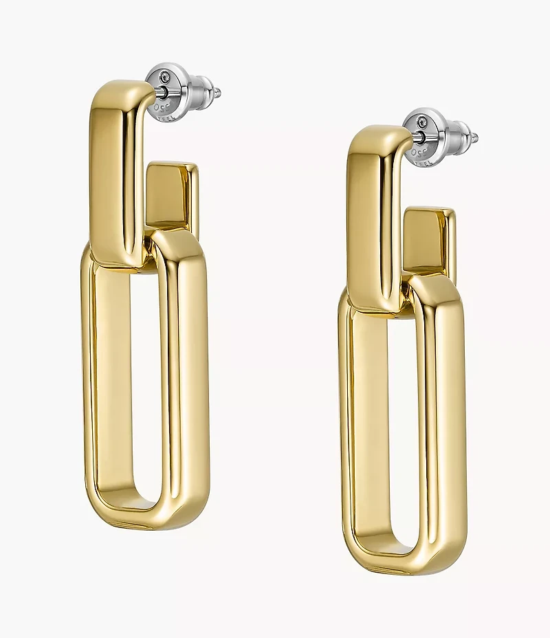 Archival Core Essentials Gold-Tone Stainless Steel Drop Earrings