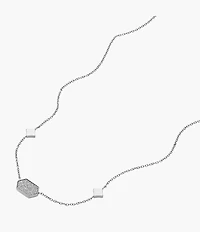 Hazel Paper Glitz Stainless Steel Station Necklace