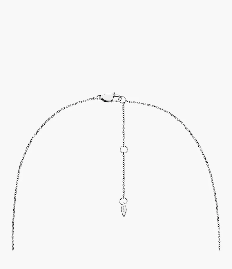 Hazel Paper Glitz Stainless Steel Station Necklace