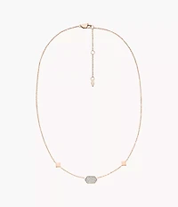 Hazel Paper Glitz Rose Gold-Tone Stainless Steel Station Necklace