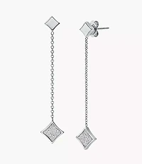 Hazel Paper Glitz Stainless Steel Drop Earrings