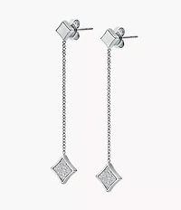 Hazel Paper Glitz Stainless Steel Drop Earrings