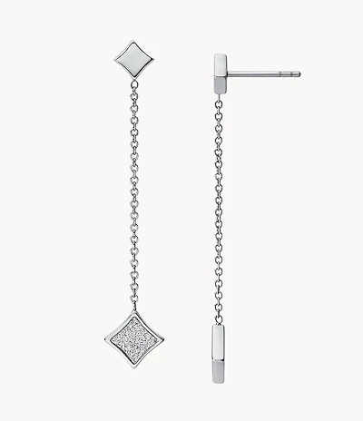 Hazel Paper Glitz Stainless Steel Drop Earrings
