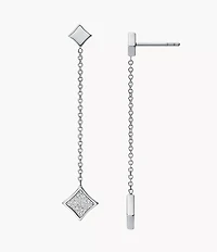 Hazel Paper Glitz Stainless Steel Drop Earrings